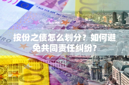 武汉按份之债怎么划分？如何避免共同责任纠纷？