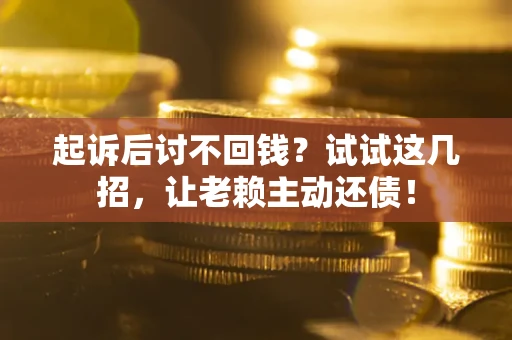 武汉起诉后讨不回钱？试试这几招，让老赖主动还债！