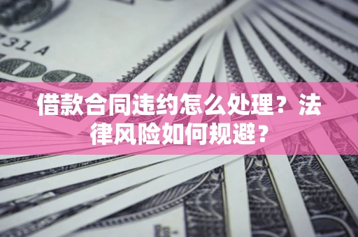 武汉借款合同违约怎么处理？法律风险如何规避？