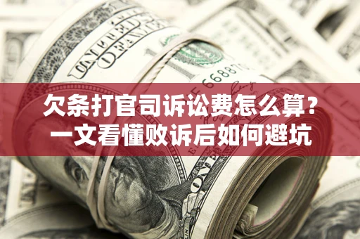 武汉欠条打官司诉讼费怎么算？一文看懂败诉后如何避坑